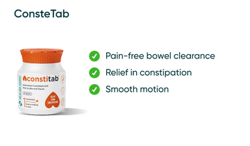 Key benefits of a Constetab tablet for relief in constipation associated with piles
