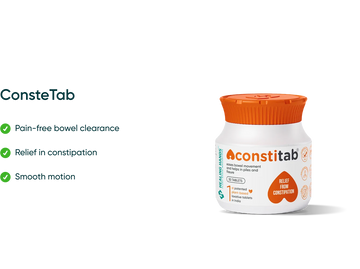 Key benefits of a Constetab tablet for relief in constipation associated with piles and fissure