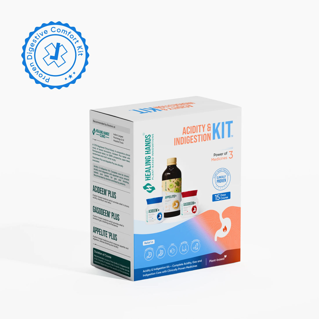 Acidity and Indigestion Kit – Acideem Plus + Gasodeem Plus + Appelite Plus I 15 Days