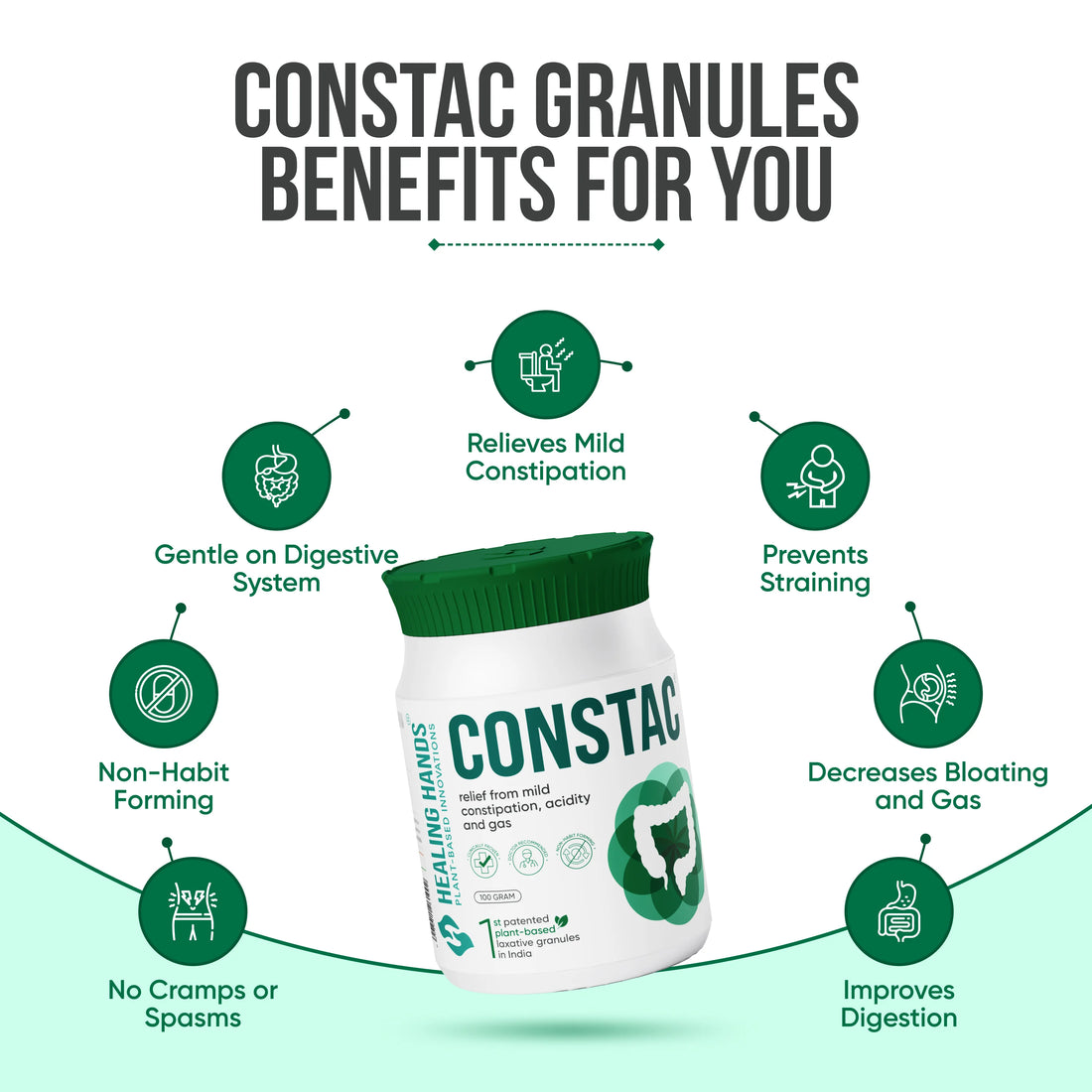 Constac granules for Mild constipation relief