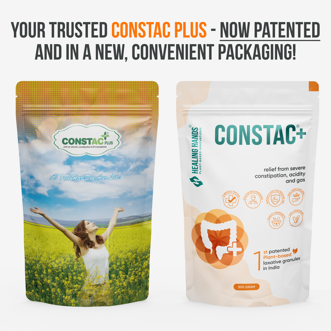 Constac Plus Granules for Severe Constipation I 500 g I India's 1st Patented