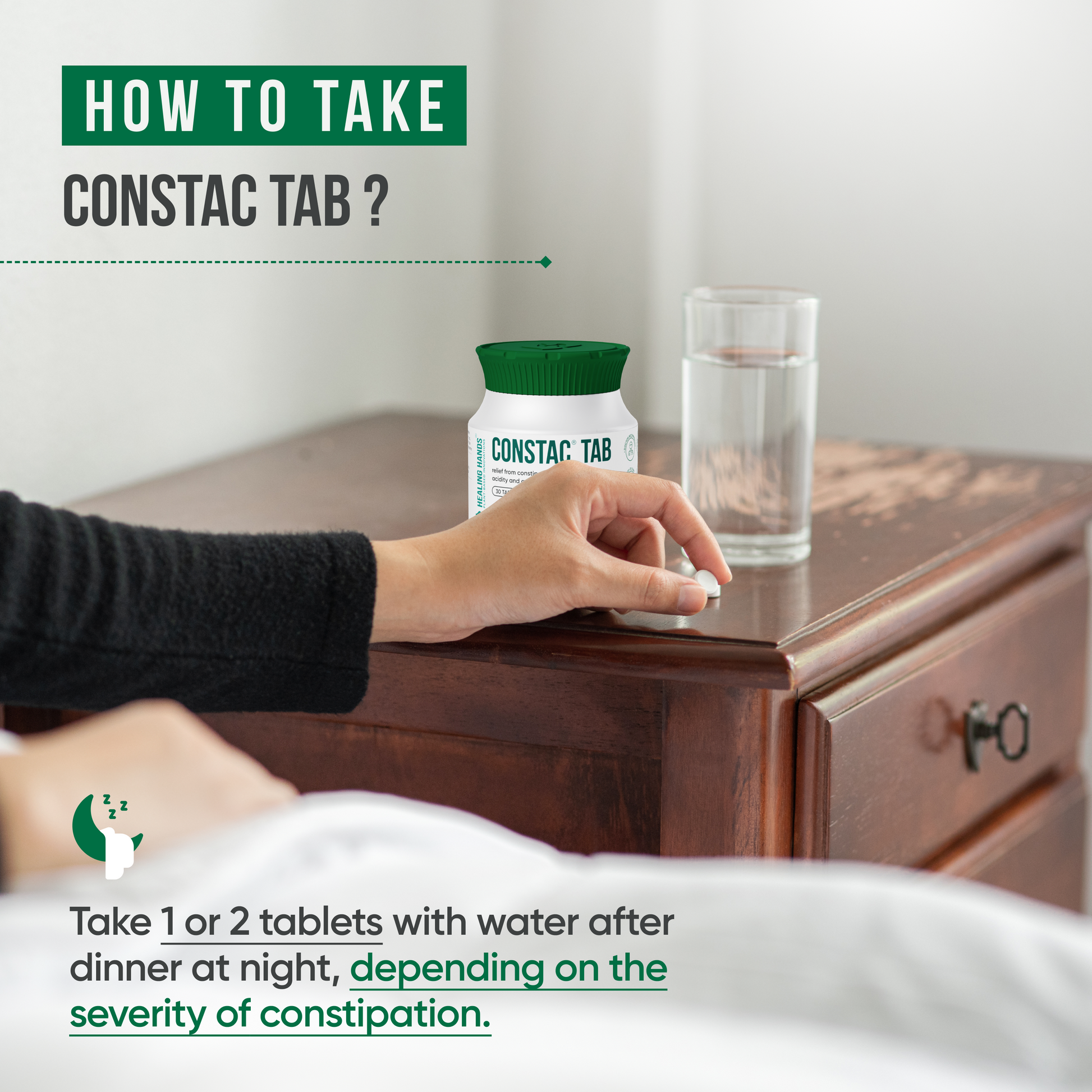 Guidance for how to take constac tab tablets