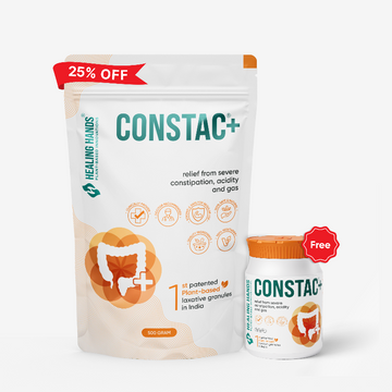 Constac Plus Granules for Severe Constipation 500 g + Free Constac Plus 100 g I India's 1st Patented