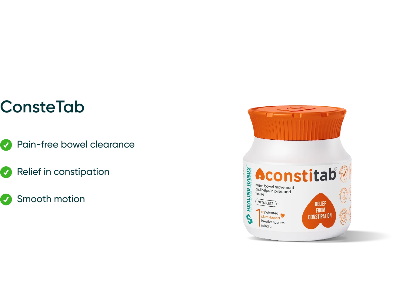 Key benefits of a Constetab tablet for relief in constipation associated with piles and fissure