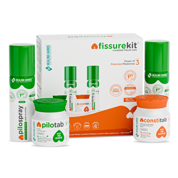 FissureKit Complete Fissure Treatment Kit I 15 Days I 2 PiloSpray + PiloTab + ConstiTab I India's 1st Patented