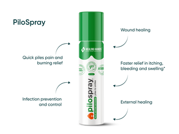 Healing hands PiloSpray provides fast relief from piles and Fissure