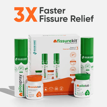 FissureKit Complete Fissure Treatment Kit I 30 Days I 2 PiloSpray + PiloTab + ConsteTab I India's 1st Patented